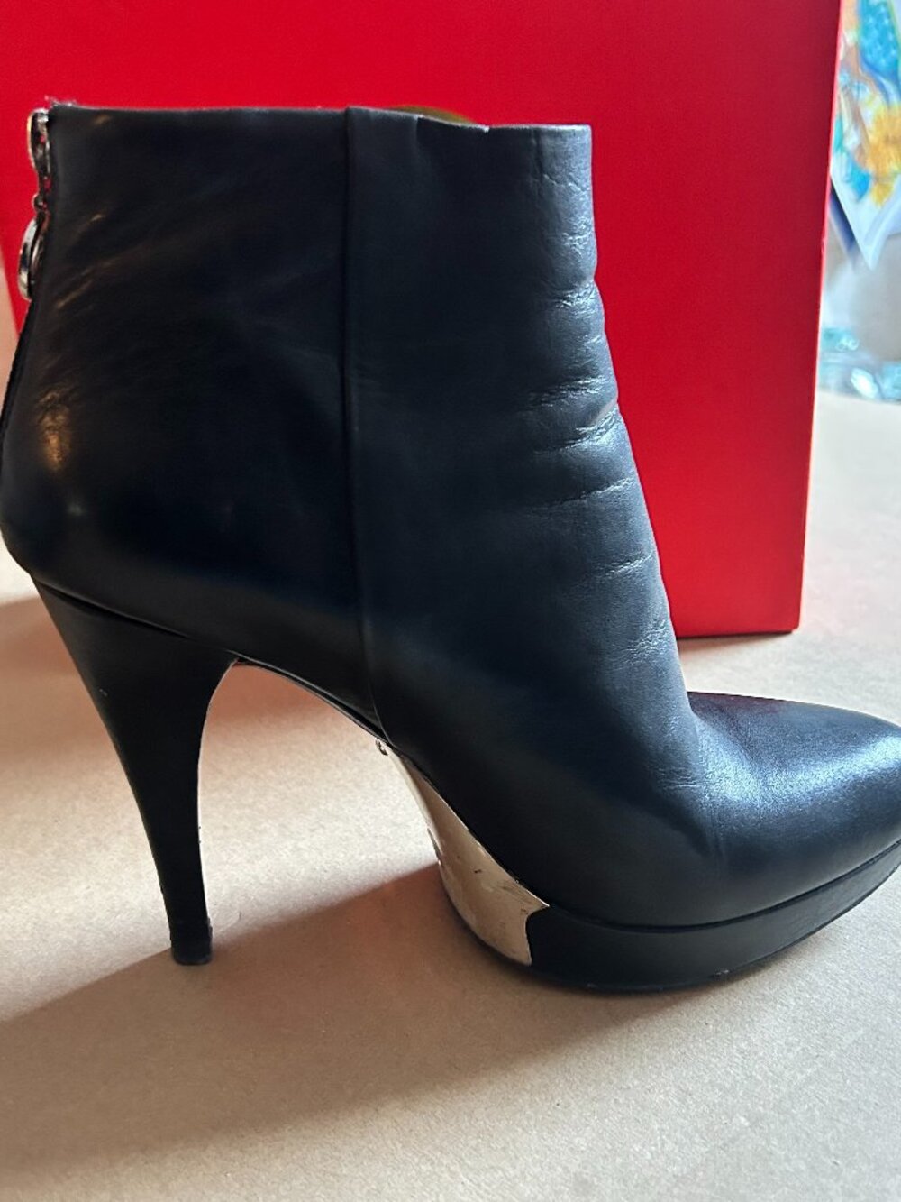 Vintage Black Leather Platform Ankle Boots – Wishbone Collection